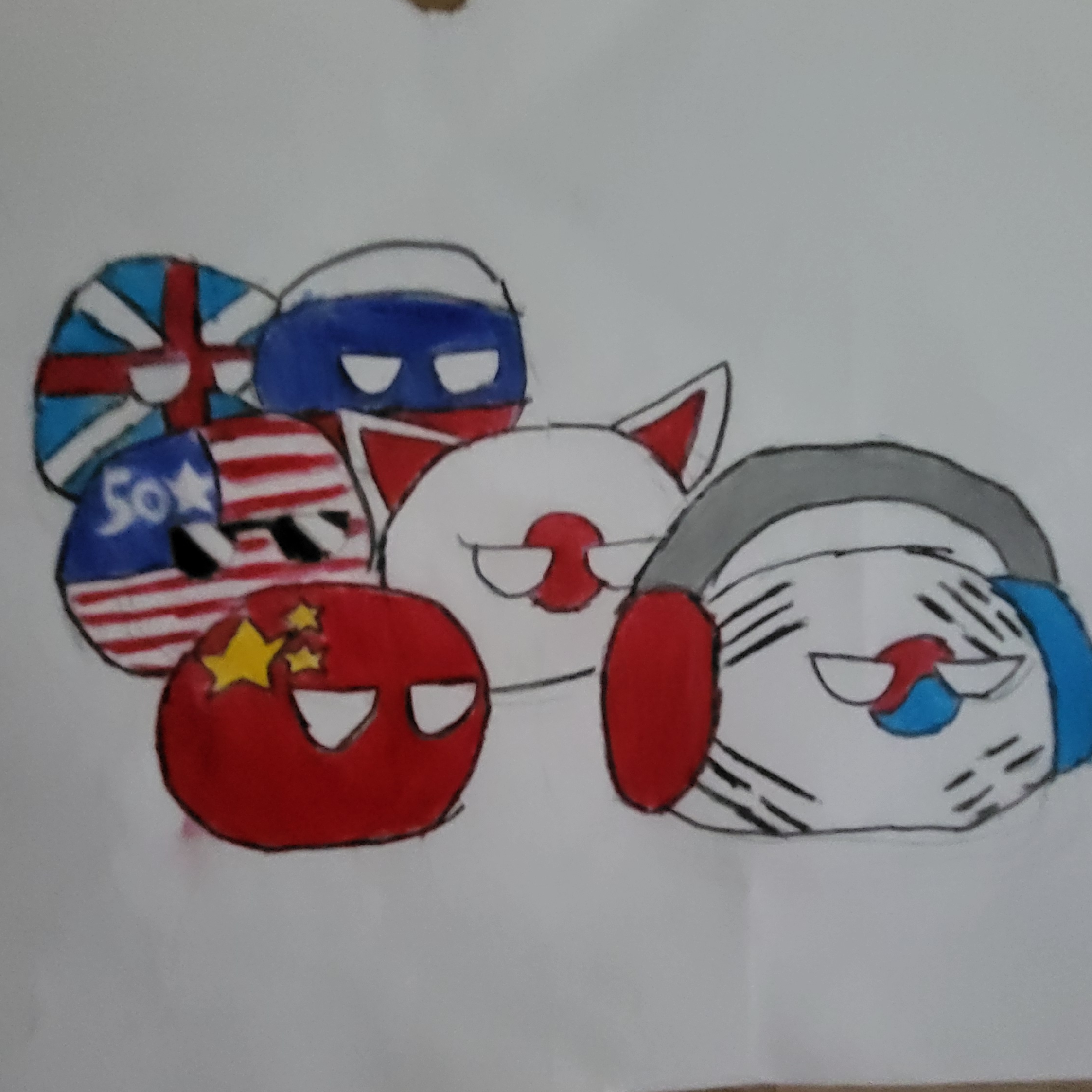 한국,일본,중국,미국,러시아,영국 대표 이미지