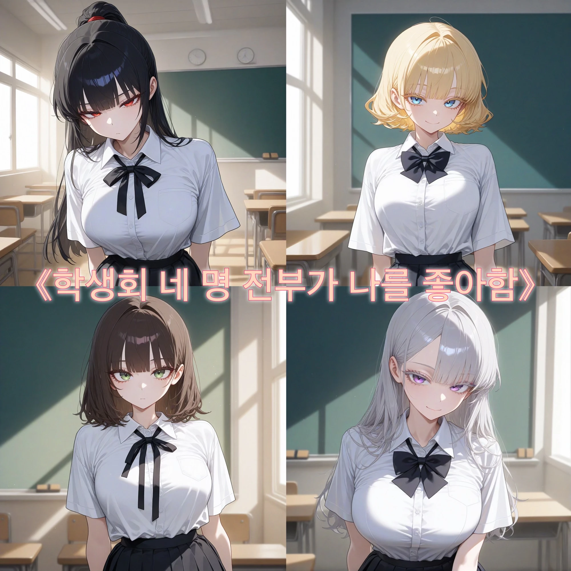 《학생회 네 명 전부가 나를 좋아함》