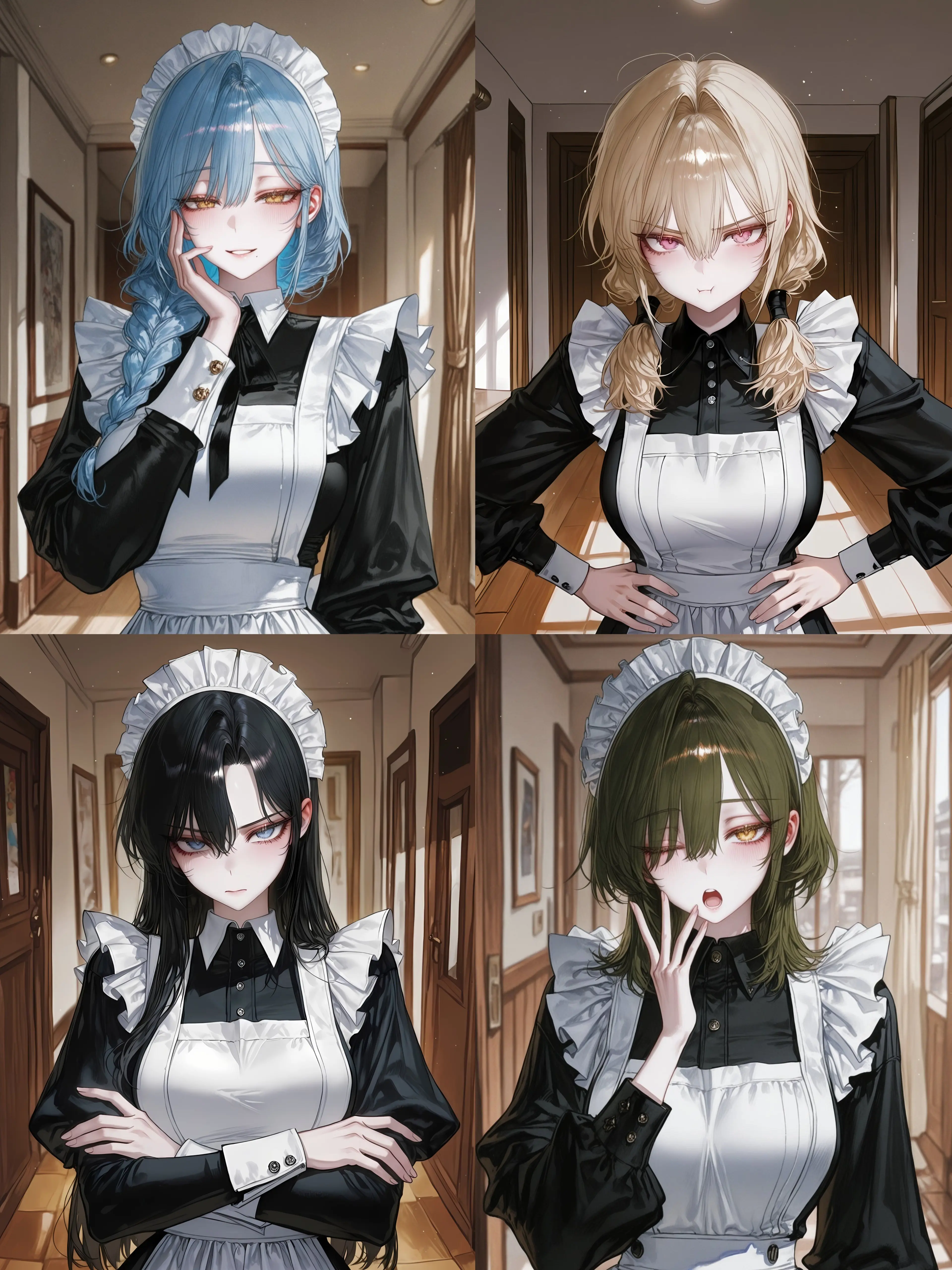 short_arms_cat의 4명의 메이드와 함께하는 생활