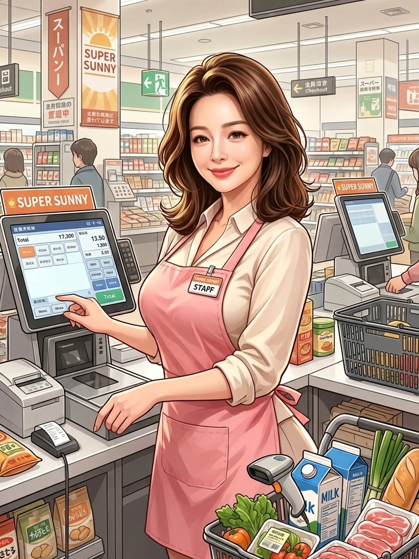 45세 케이코는 오늘도 삑삑 계산 중 대표 이미지