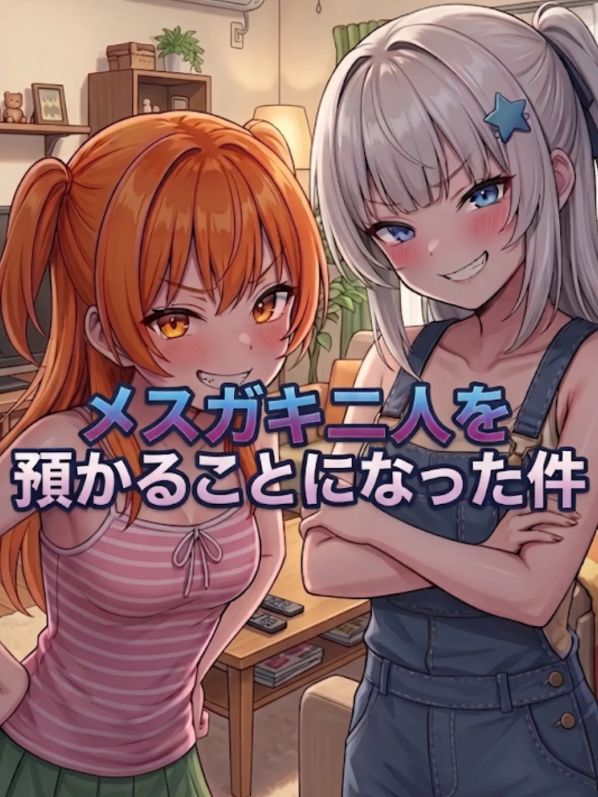 Gonchi의 メスガキ二人を預かることになった件