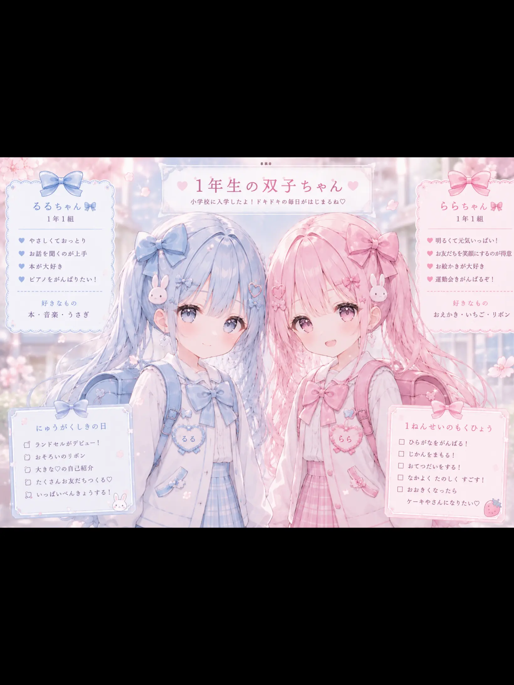 47711의 小1の双子妹たちが可愛すぎます…！