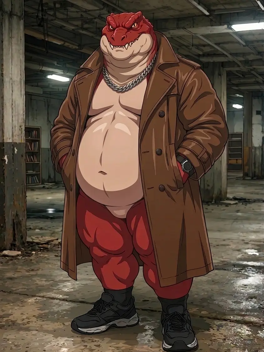 VainLuck7294의 地下駐車場のワニおじさん、なんで裸なの？