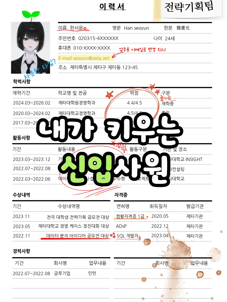 CRAFT_GLUE의 「내가 키우는 신입사원」