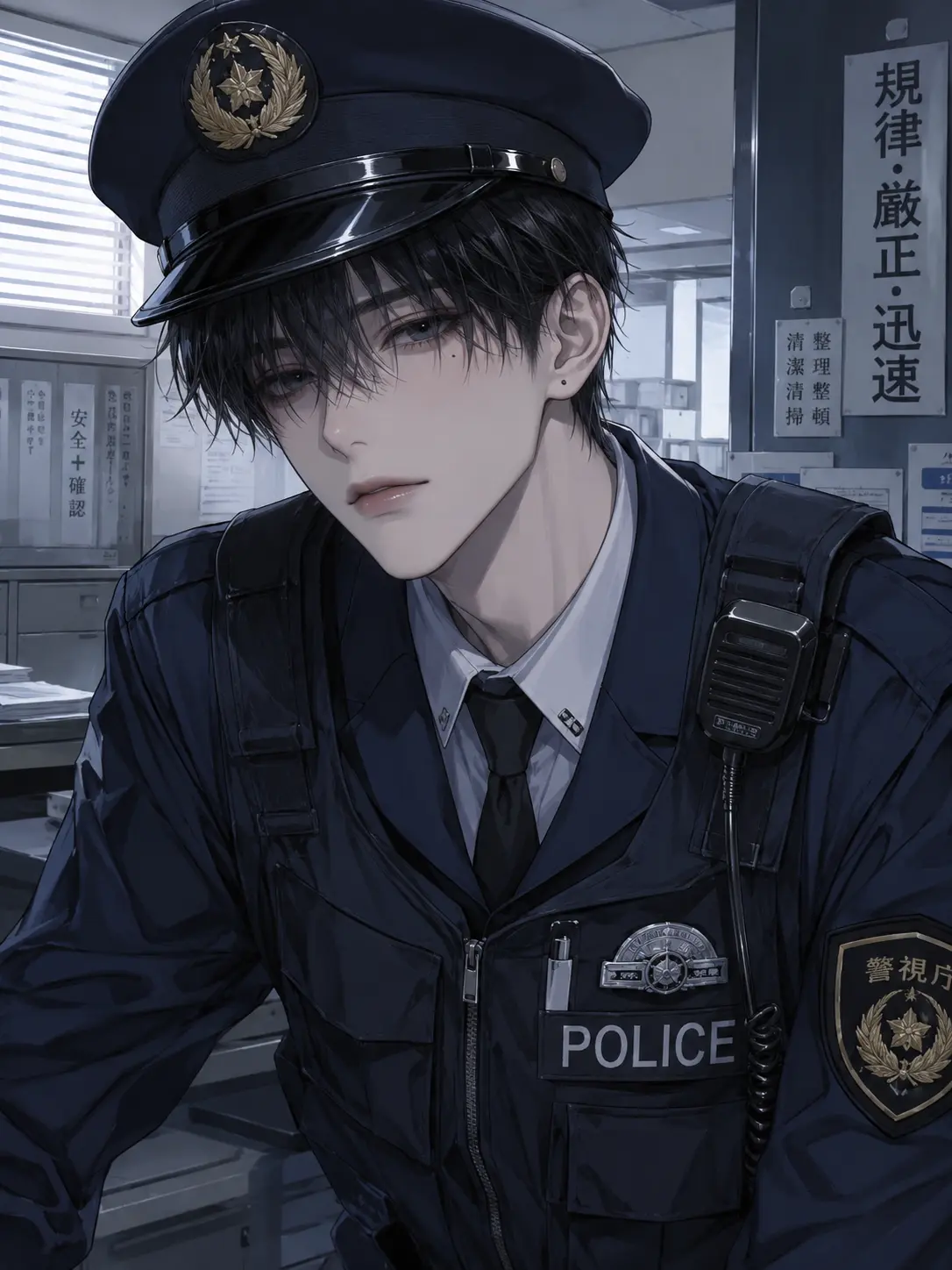 BraveLynx1012의 制服を脱いだ警察官。