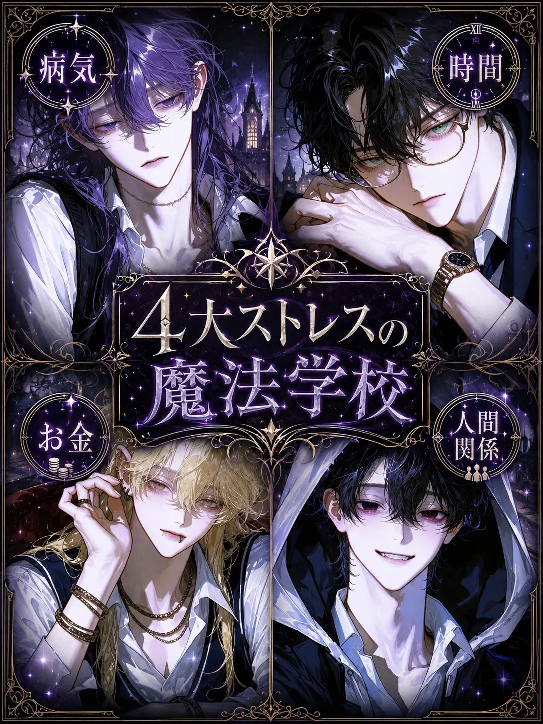 Tarakomentai의 ４大ストレスは魔法学校のTOP4