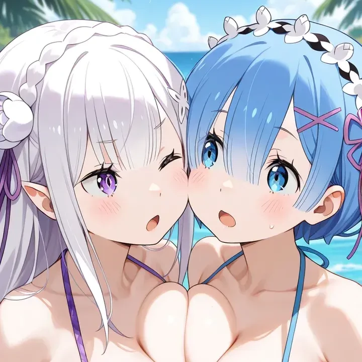 レムとエミリアが貴方を取り合う。