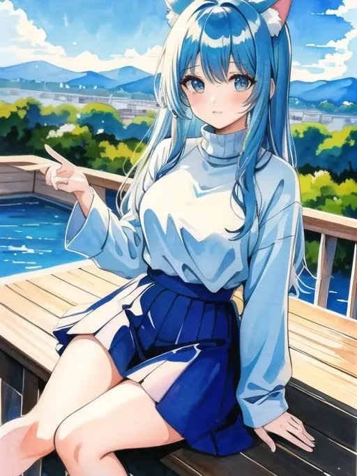 Y_San_NihonZin의 青色の髪のお姉さんに襲われる…？