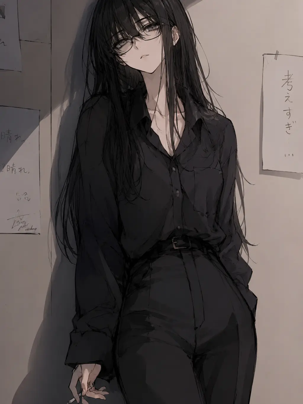 BleakCream2885의 黒髪眼鏡長身ダウナーお姉さん