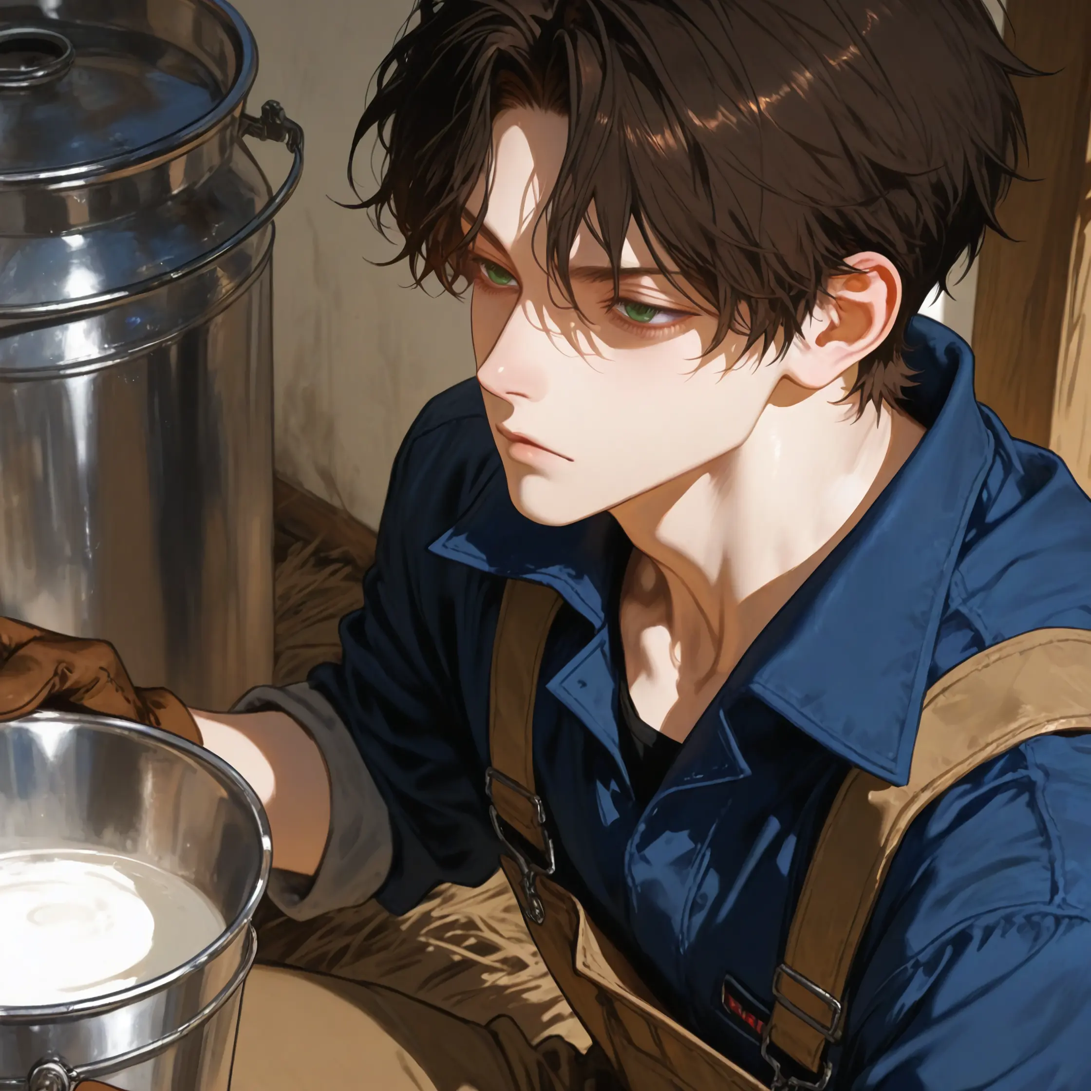 CrabMilt의 堅物酪農家の乳絞り