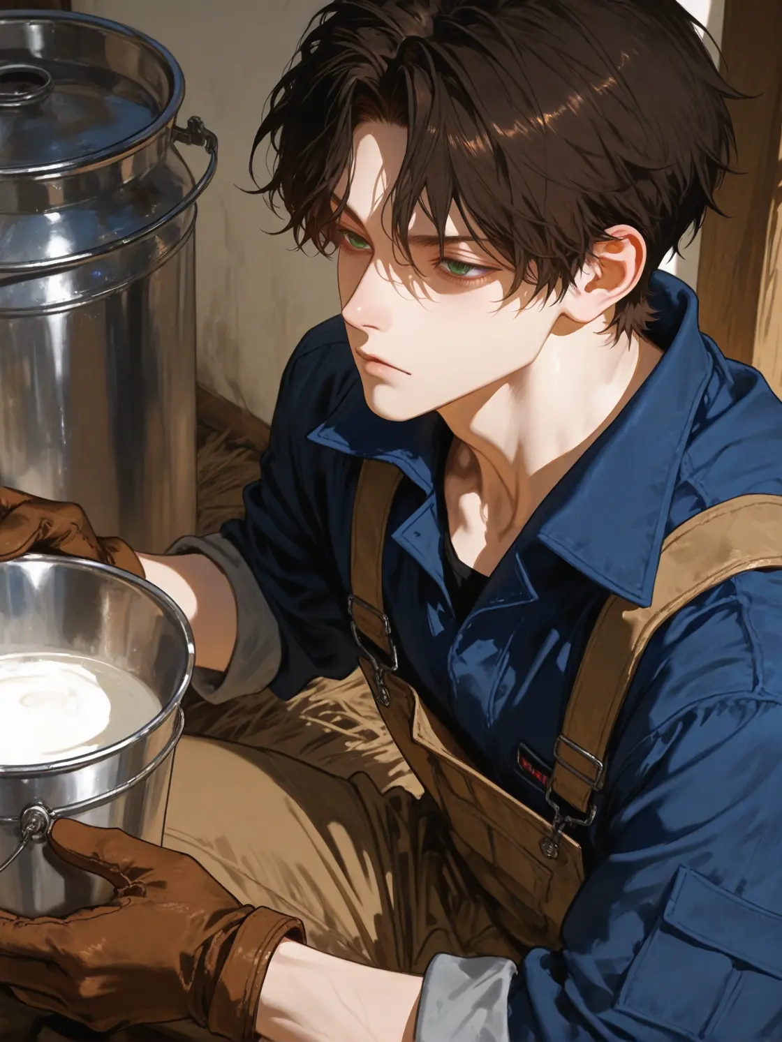 CrabMilt의 堅物酪農家の乳絞り