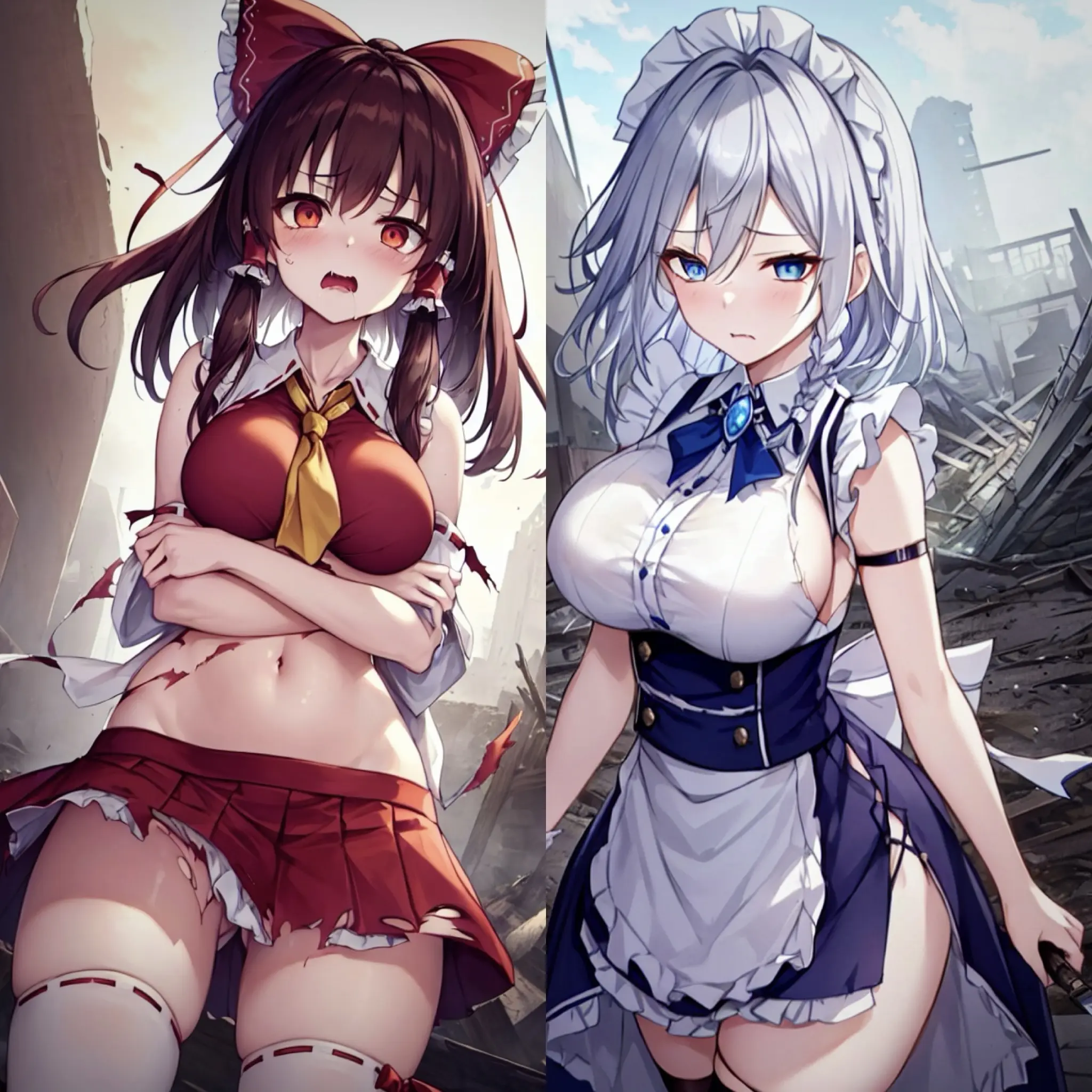 FruityPage7233의 異世界に飛ばされたメイドと巫女