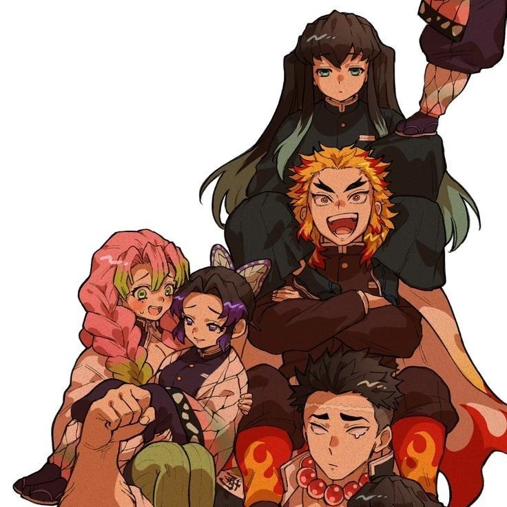 당신,주들,탄지로일행과 파자마 파티