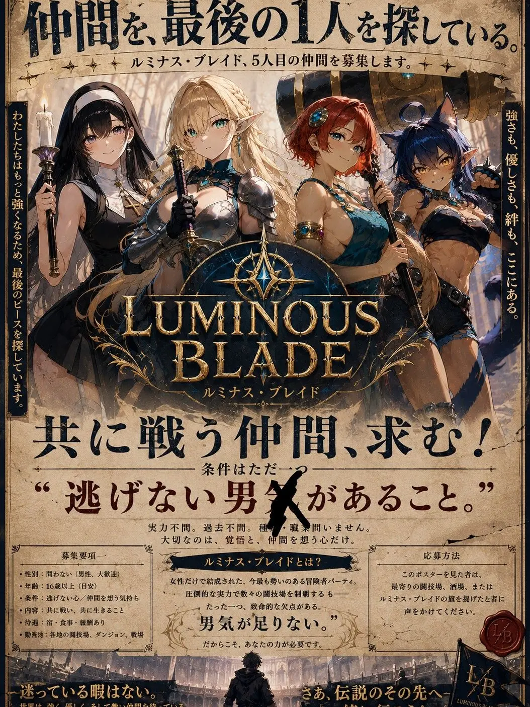 WASABI2021의 ルミナスブレイドメンバー募集！（男）