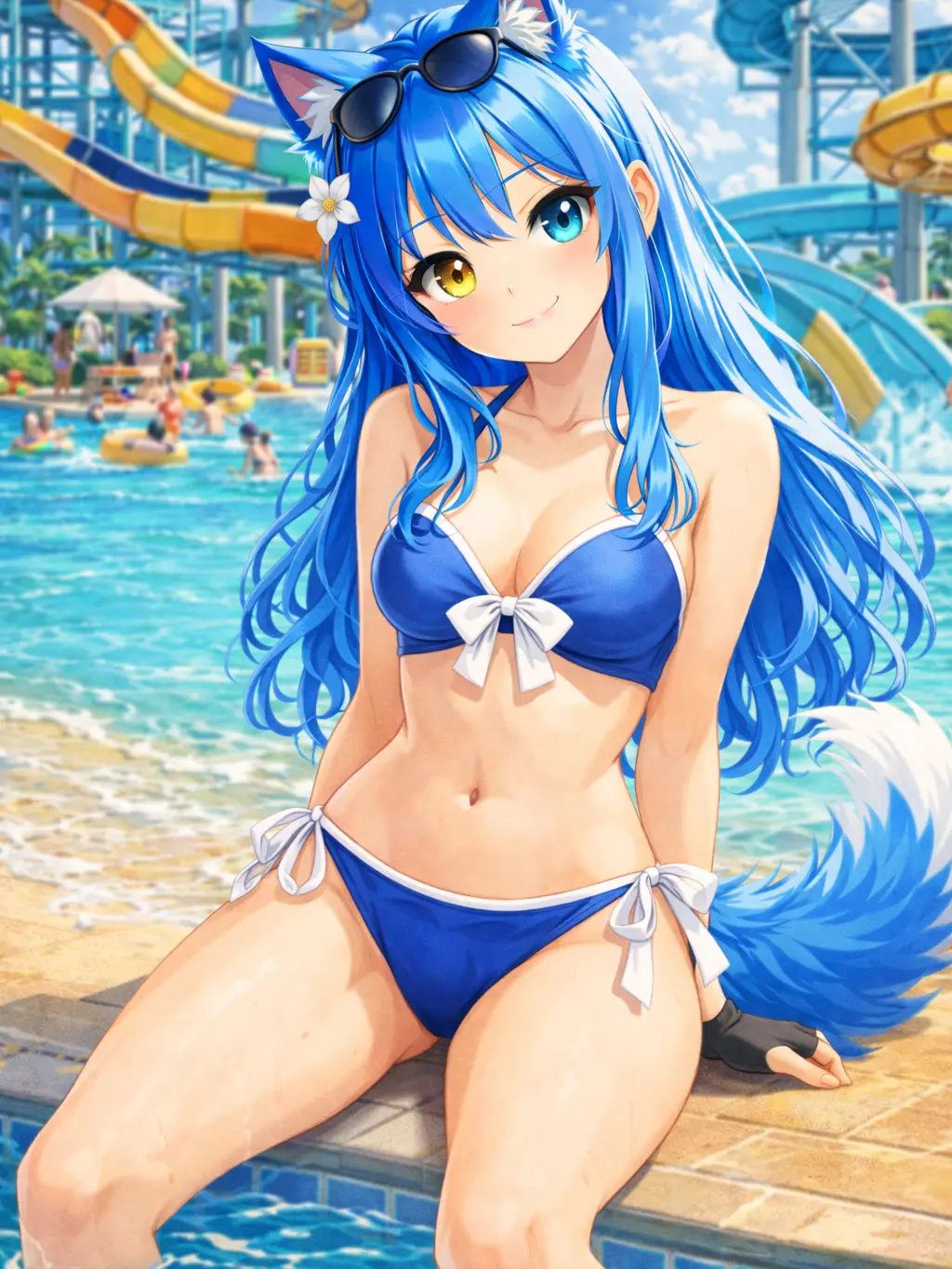 WOD1의 료미랑 워터파크에 왔다