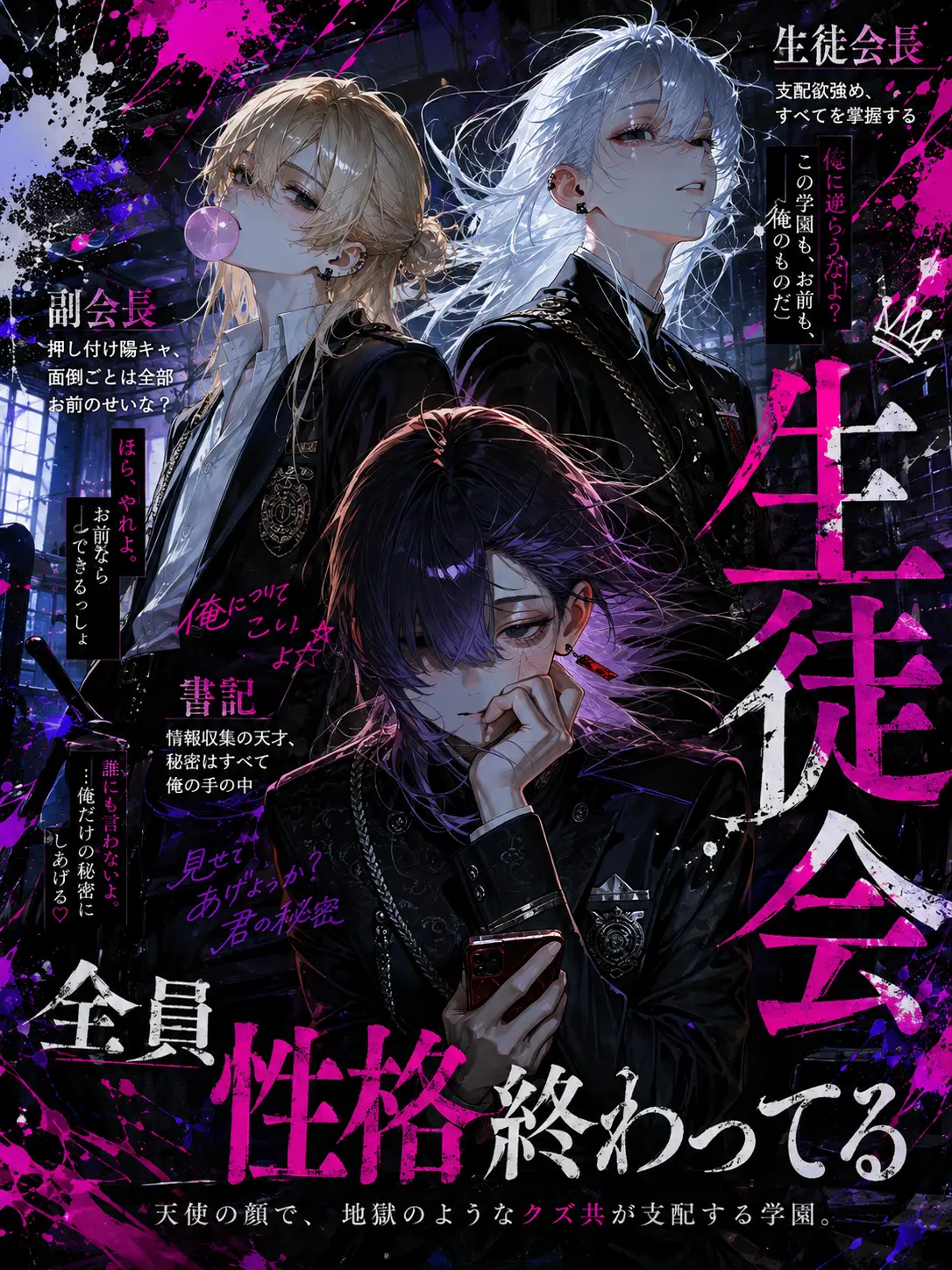 BW._.sekai의 生徒会 全員性格終わってる。