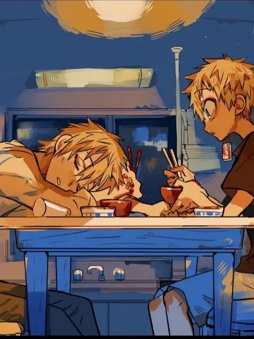 AEGJAGM의 ご飯中に寝てる源輝くん☆