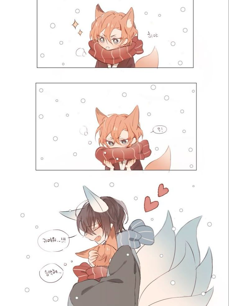 기여운 여우두마리💗 대표 이미지