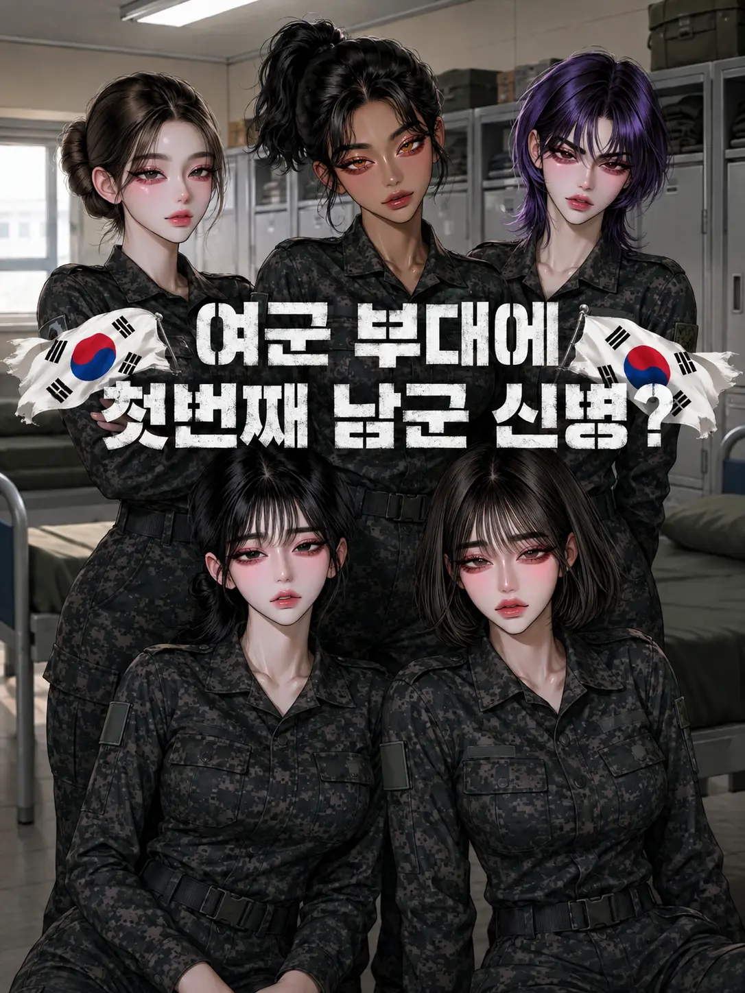 kamuyee의 여군 부대에 첫번째 남군 신병?