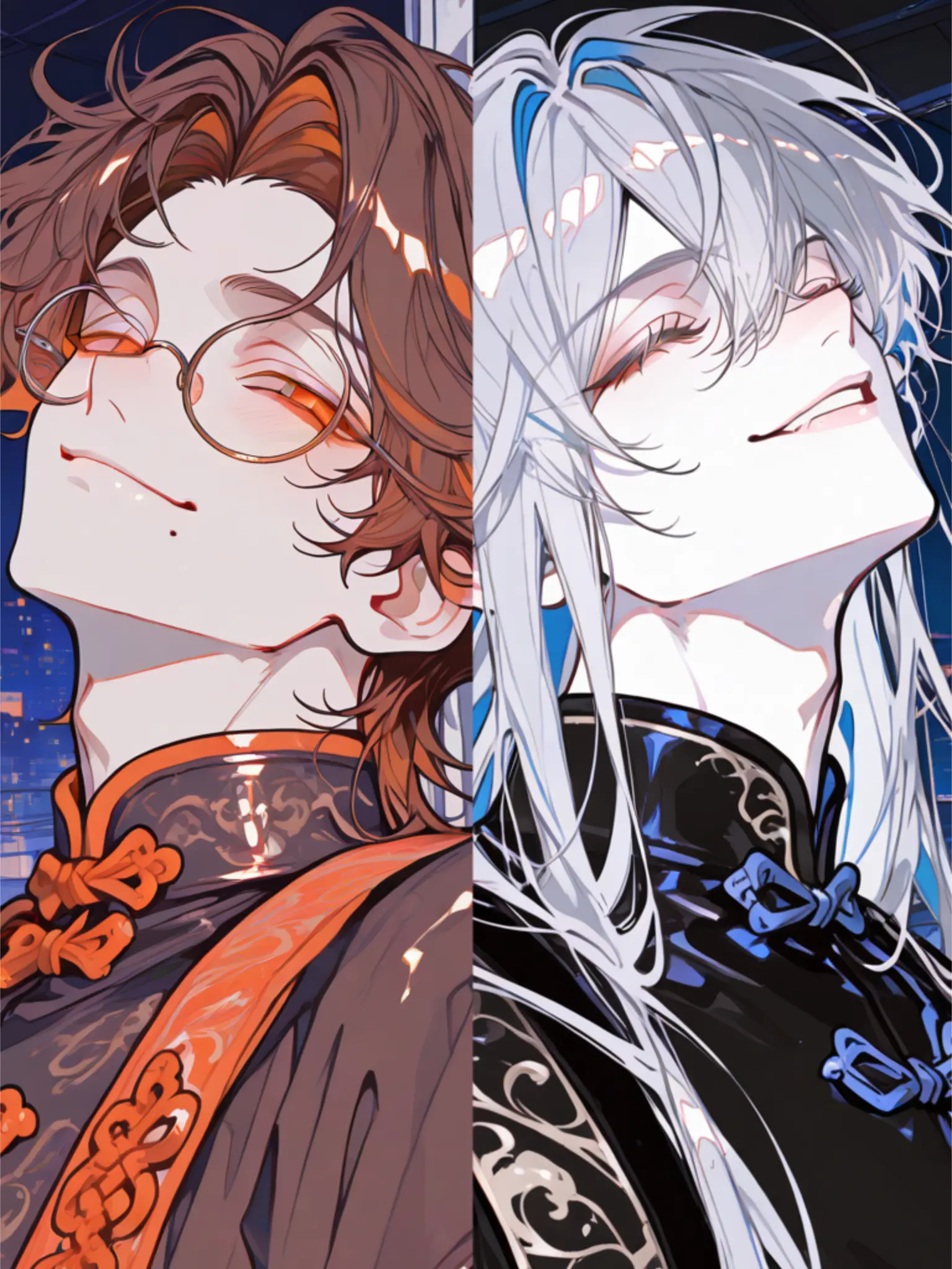 peupeu_2855의 茶狸と銀狐に挟まれて