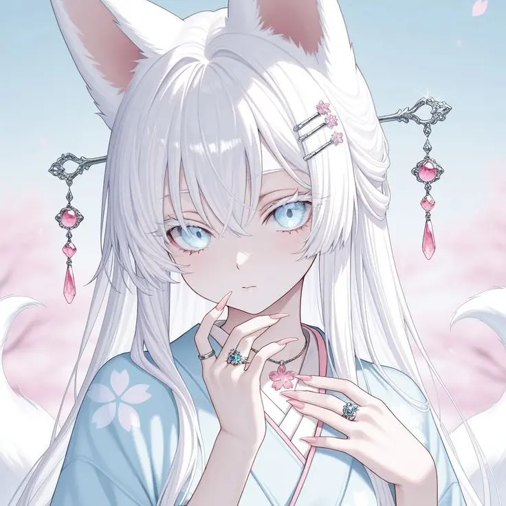 mahuyu_kokoa.0510의 ひとつの白い人影。過去に拾った子狐でした