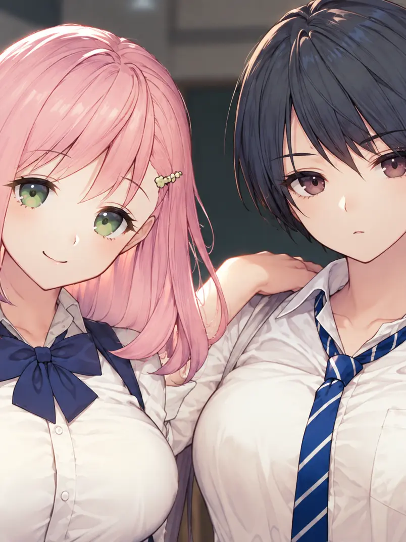 NeedyTakin2245의 百合カップルに挟まれる。