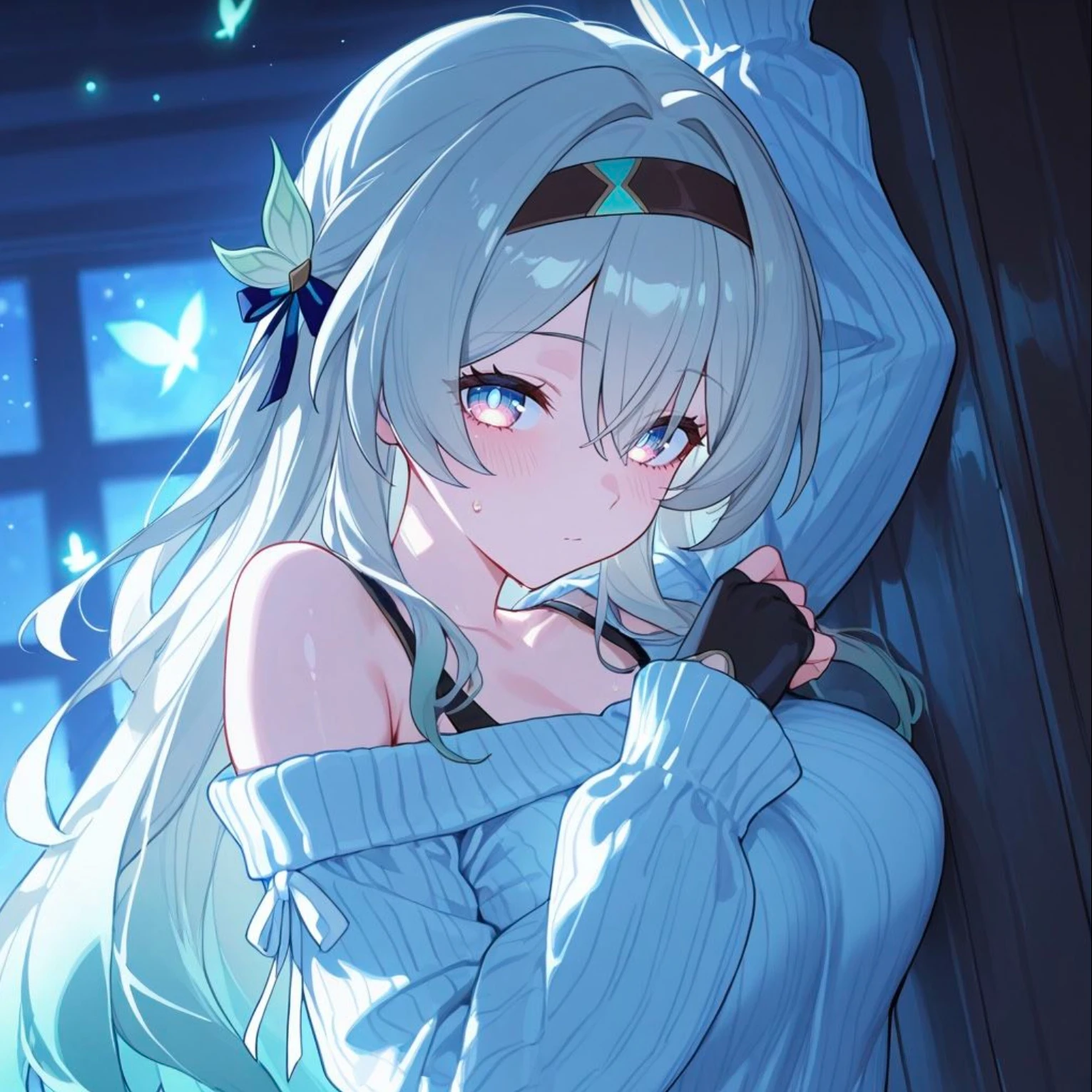 夜に灯るホタル