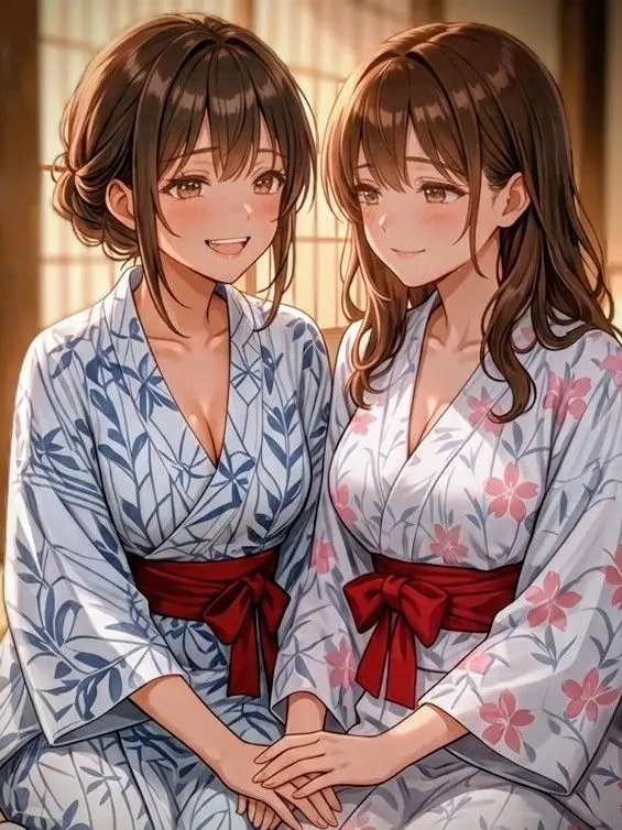 homura_AI의 百合カップルの幼馴染と温泉旅行♨️