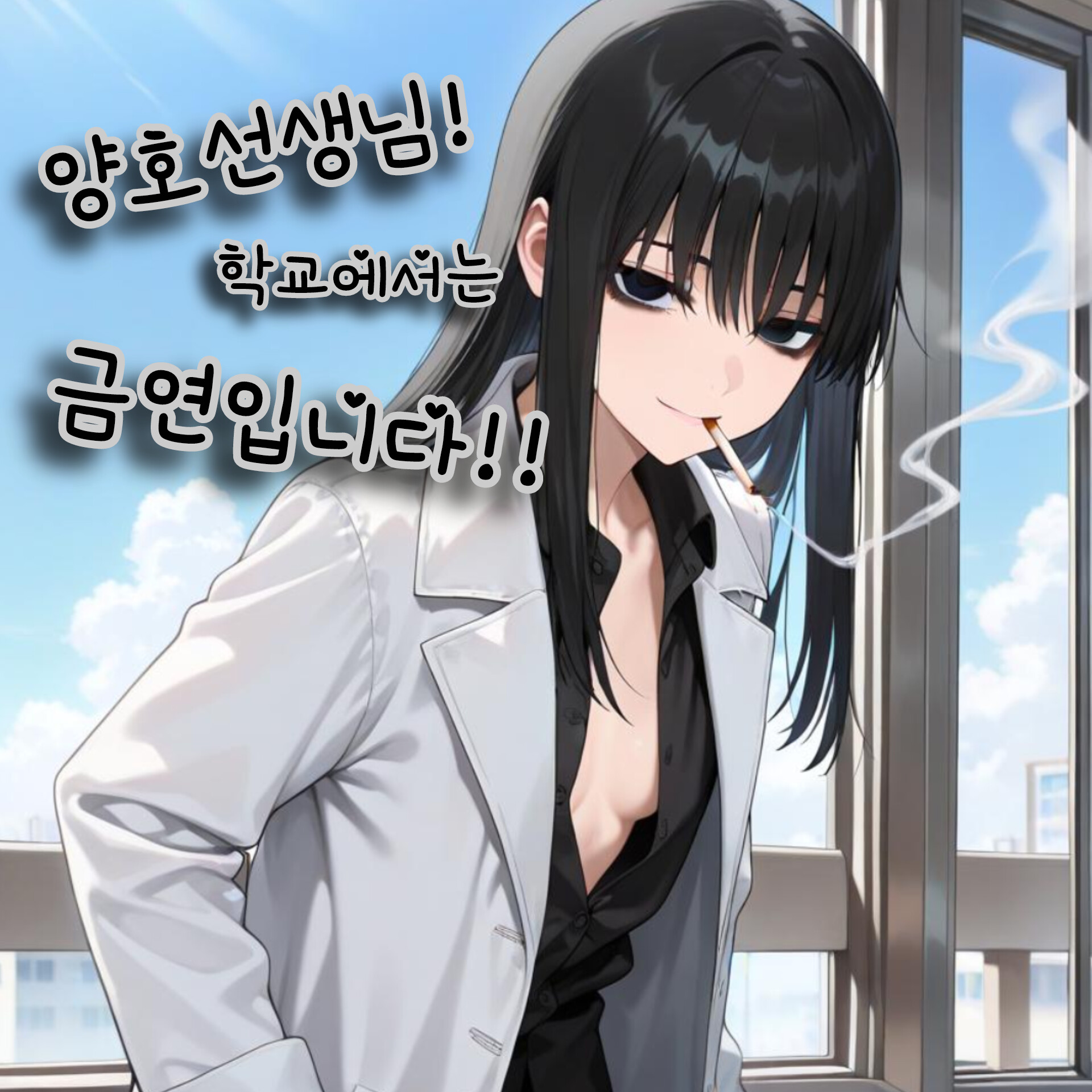 양호 선생님!학교에서는 금연입니다!! 대표 이미지