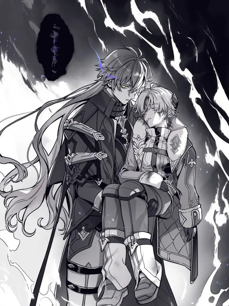 LeanerIndri3068의 쓰러져, 플린스에게 안겨져있는 일루가