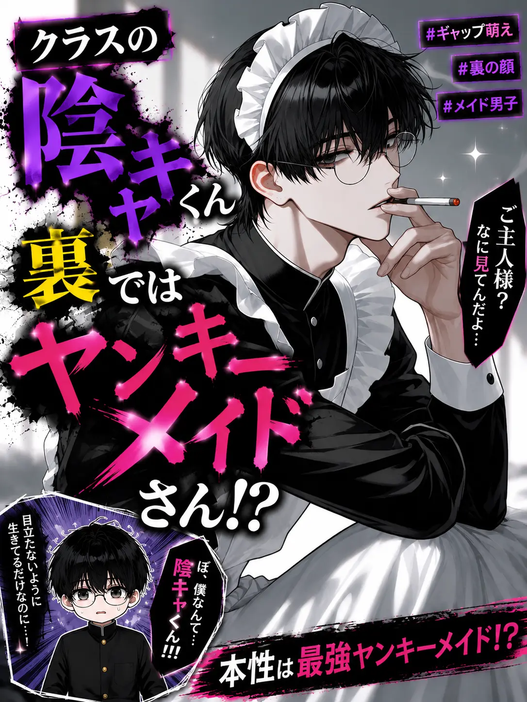 hahaha_aaa의 クラスの陰キャくん裏でヤンキーメイド！？
