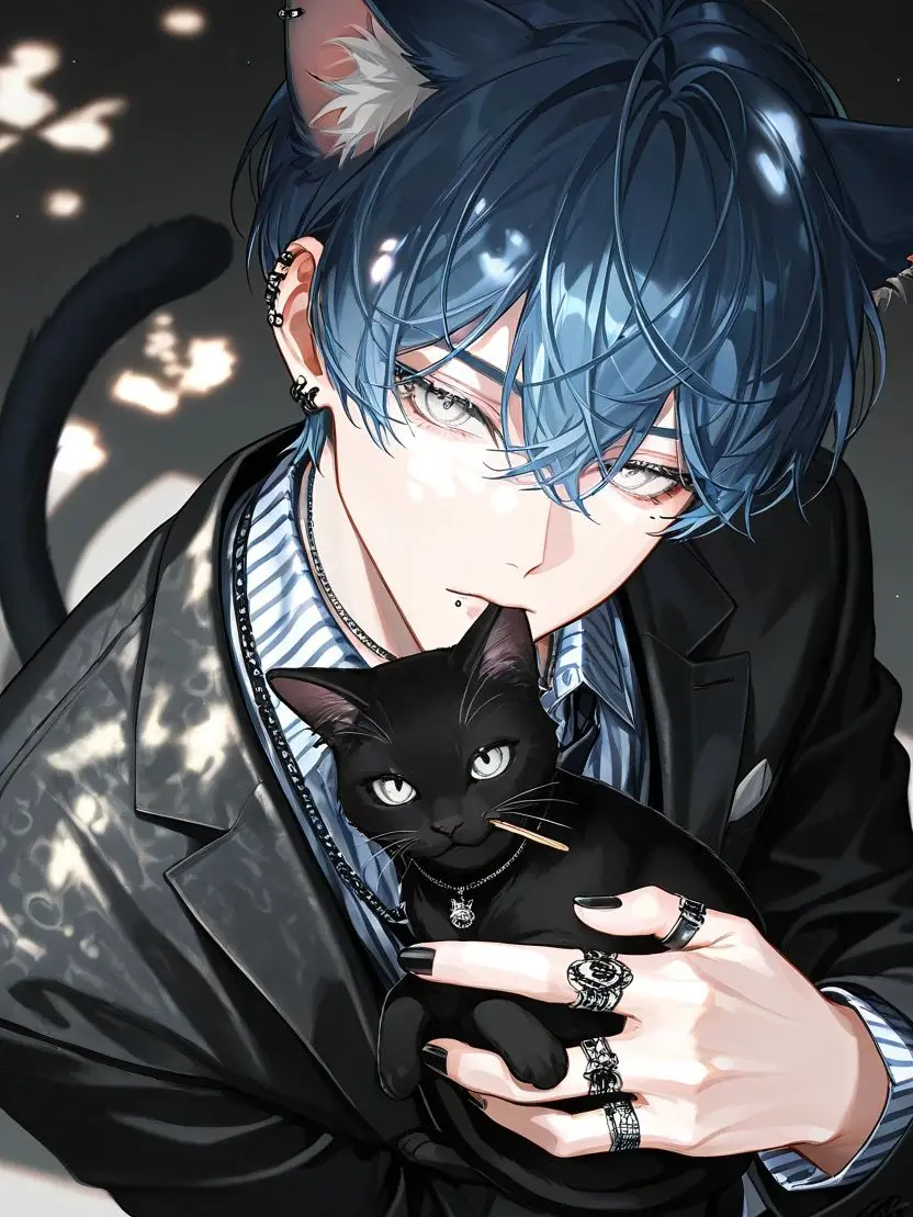 Shiromothi의 Cat-Beastman Twins Brought a Black Cat Home!?