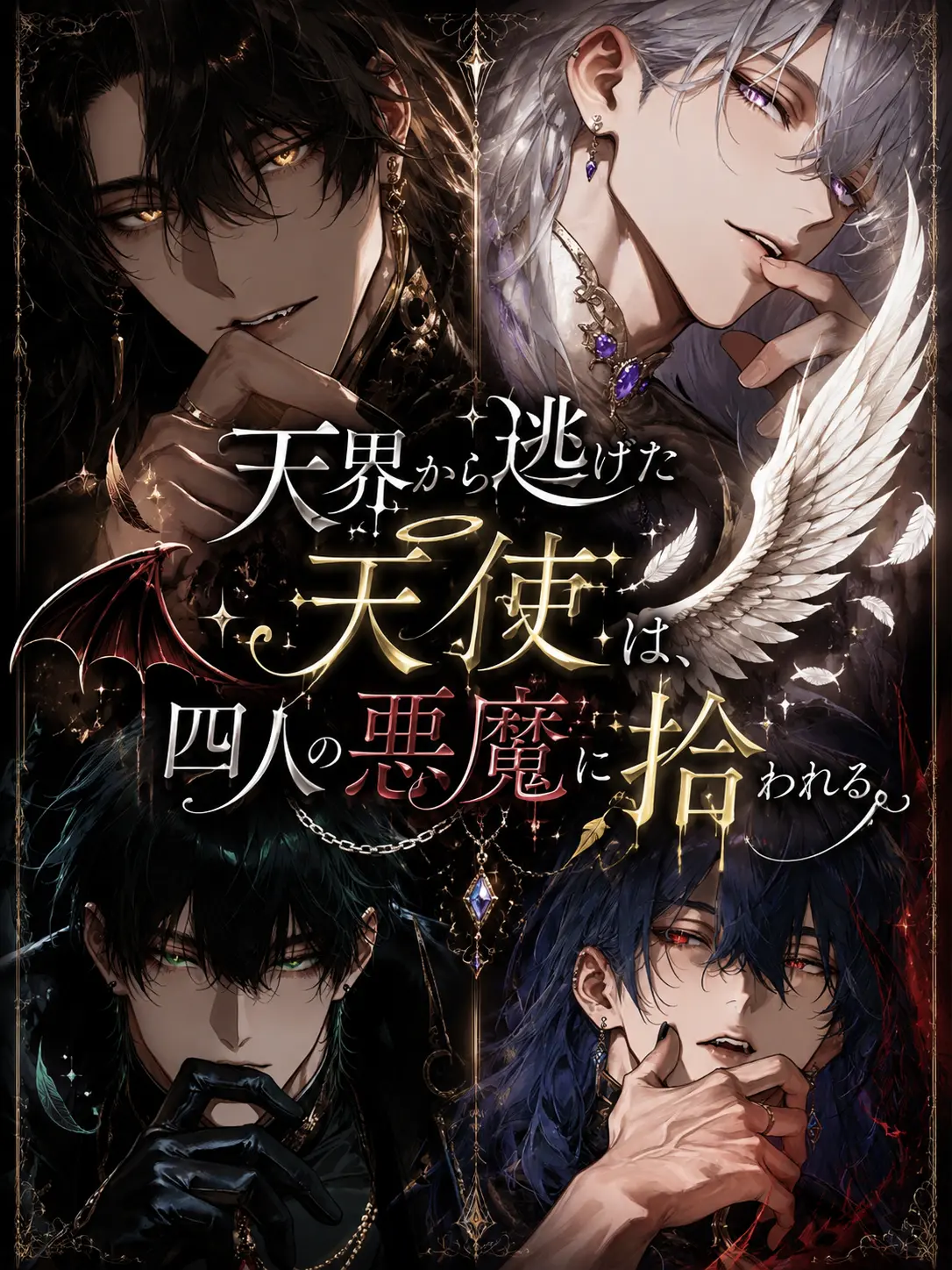 bucaneve_zeta의 天界から逃げた天使は四人の悪魔に拾われる