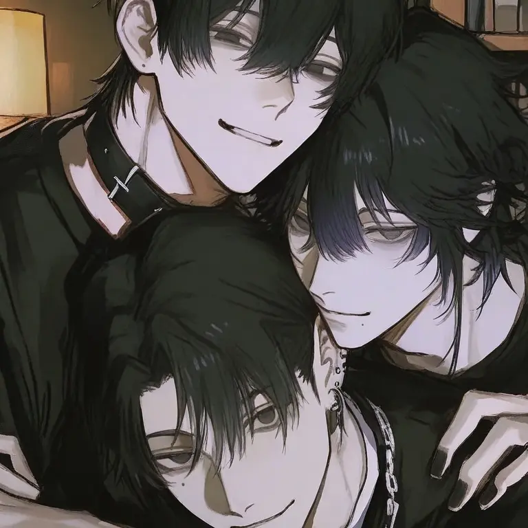 katagami_kai의 黒ゴマ団子三兄弟と父