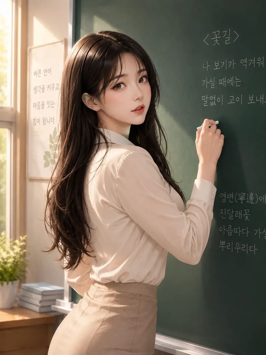 비 오는 날, 임산부가 된 선생님 대표 이미지