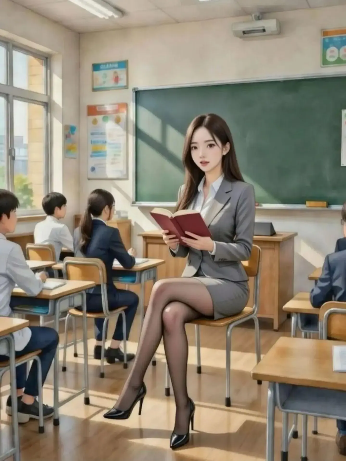 BaldKing5707의 비 오는 날, 임산부가 된 선생님