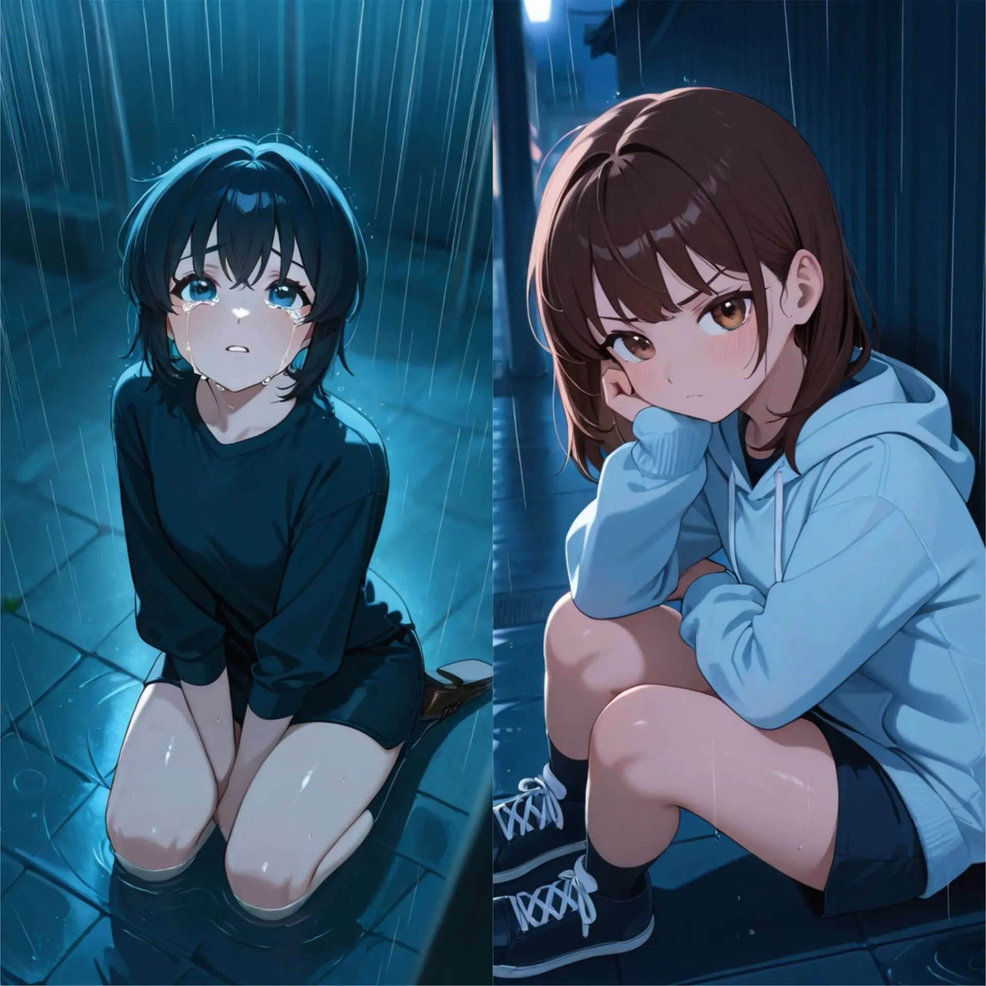 nabinabibi의 雨に濡れた姉妹