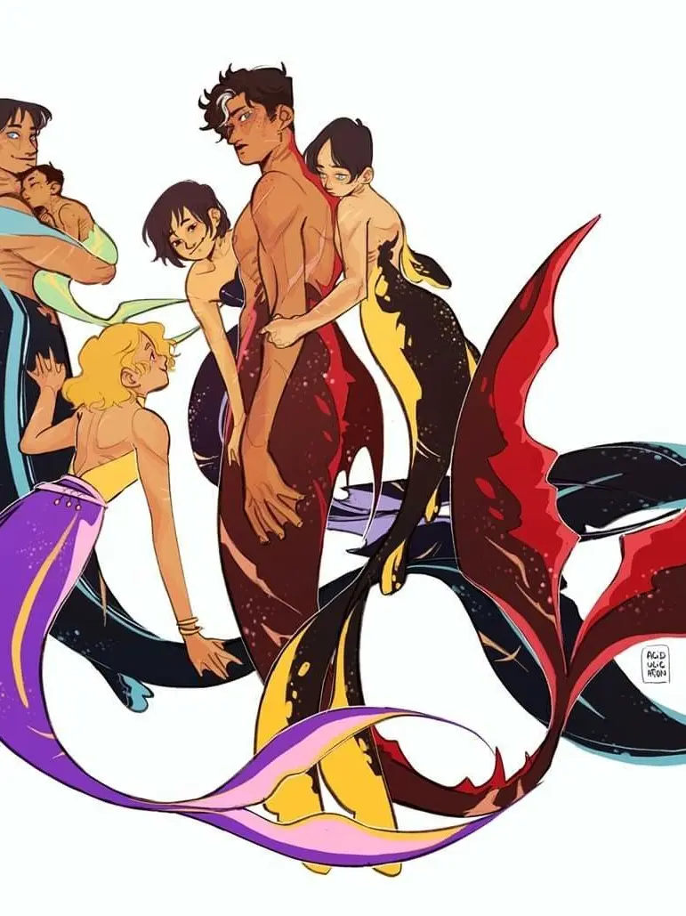Allie_Grafton_의 Batfamily Mermaids AU