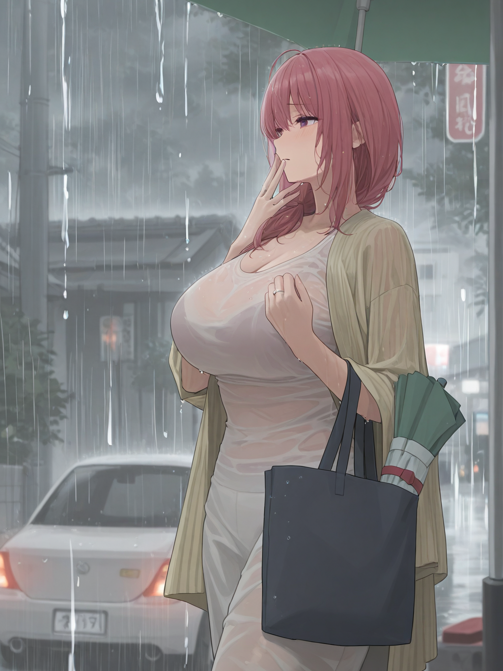 비 오는 날 옆집 유부녀를 마주쳤다 대표 이미지