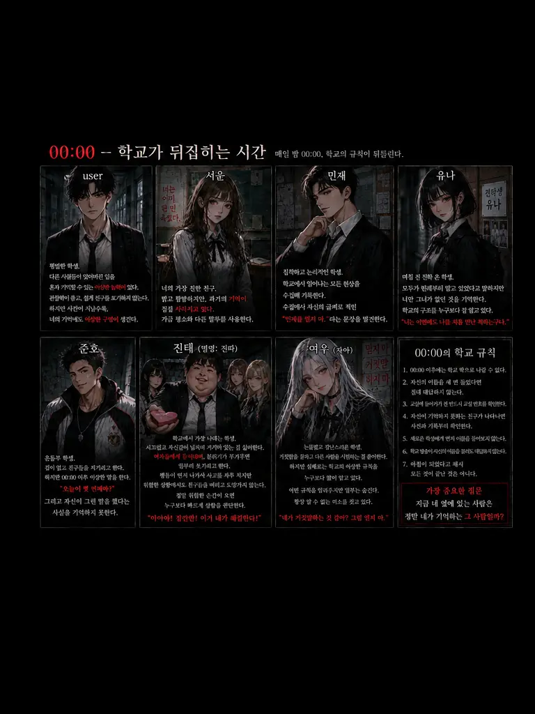 CoarseValve1376의 00:00 — 학교가 뒤집히는 시간