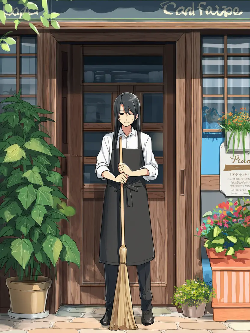 PickyTrack1396의 のんびり長髪のカフェ店主
