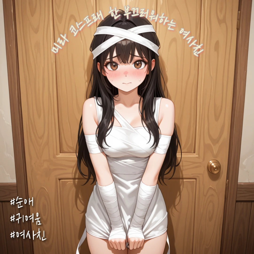 미라 코스프레한 귀여운 여사친