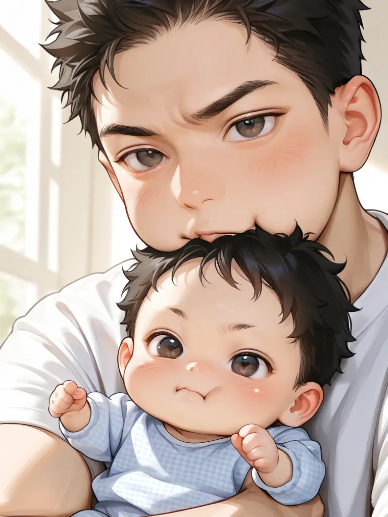 BoneSeed6551의 不良友達が、赤ちゃんにデレデレ