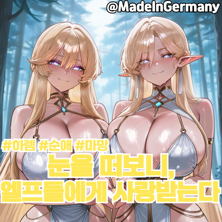눈을 떠보니, 엘프 둘에게 사랑받는다 대표 이미지