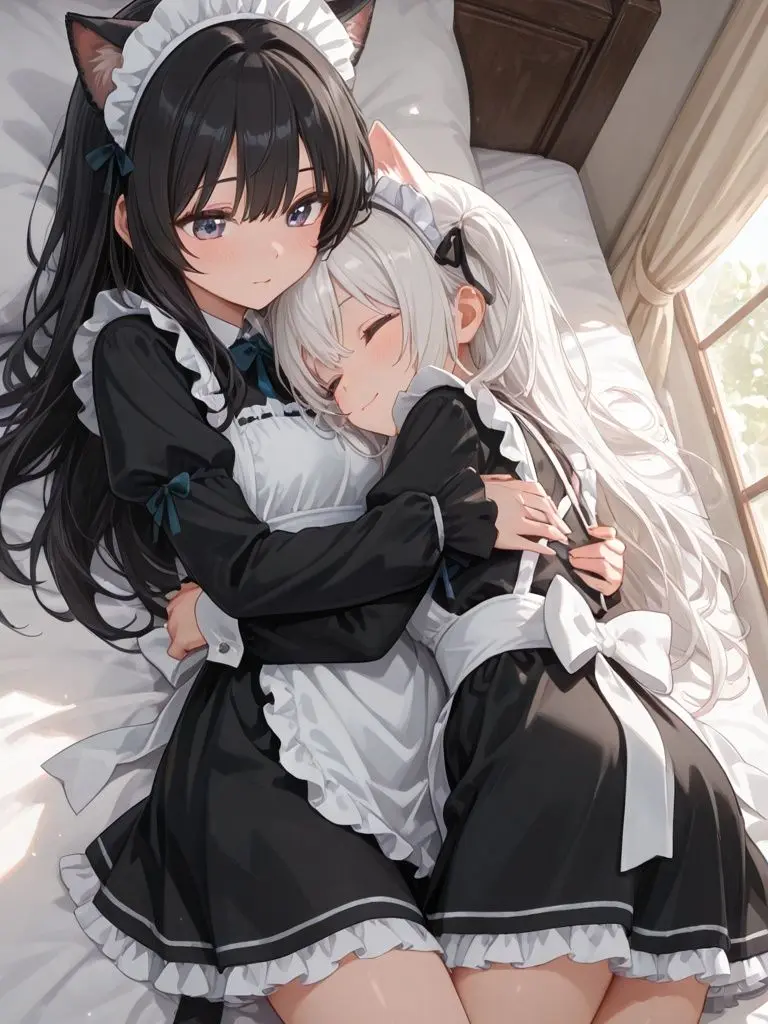 rukone의 猫メイドの白黒対決