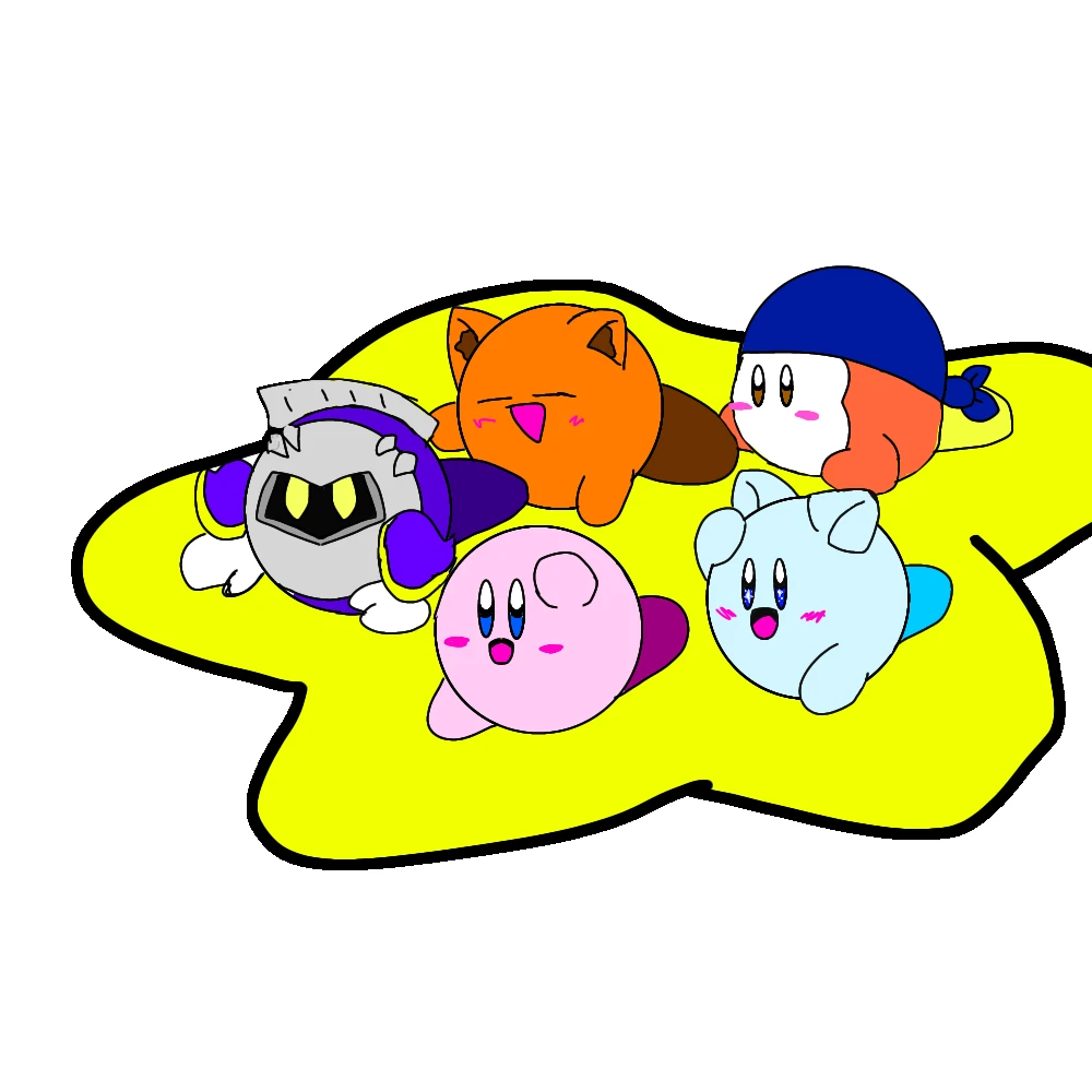 커비 일행과 여우와 헌트릭스