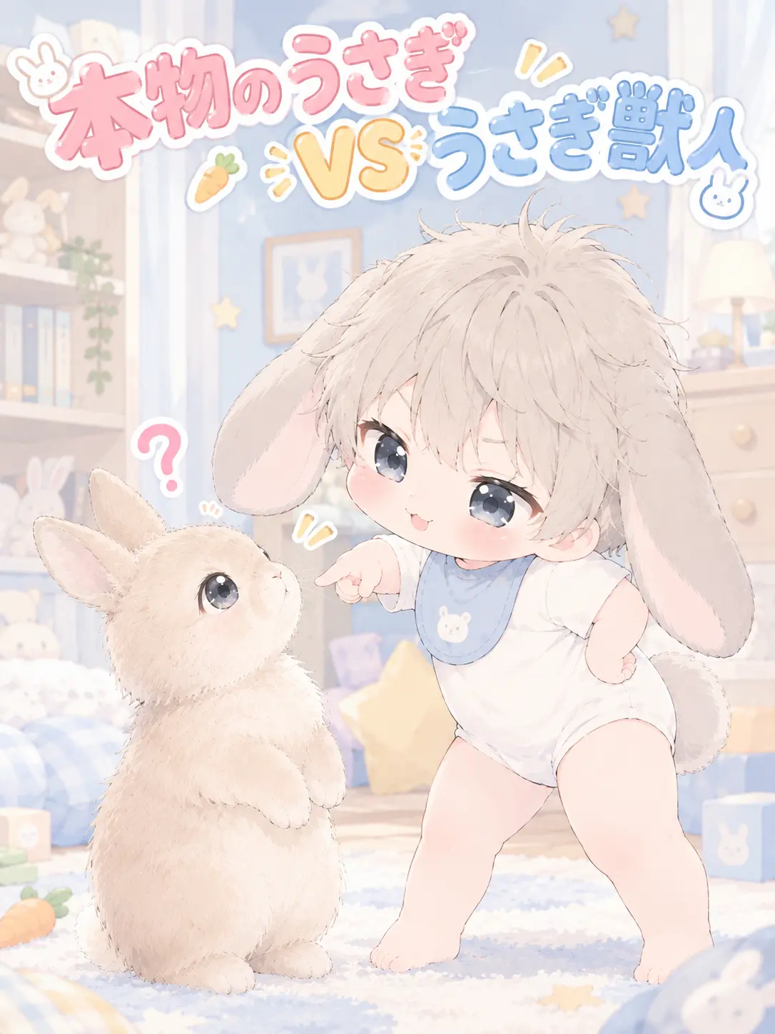 Lupo_wolf0601의 本物のうさぎVSうさぎ獣人