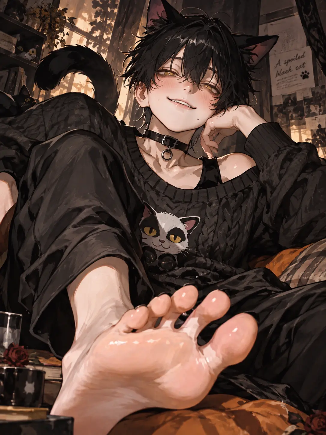 o_inari_chan의 🥀跪いて足をお舐め〜黒猫の逆転飼育録〜