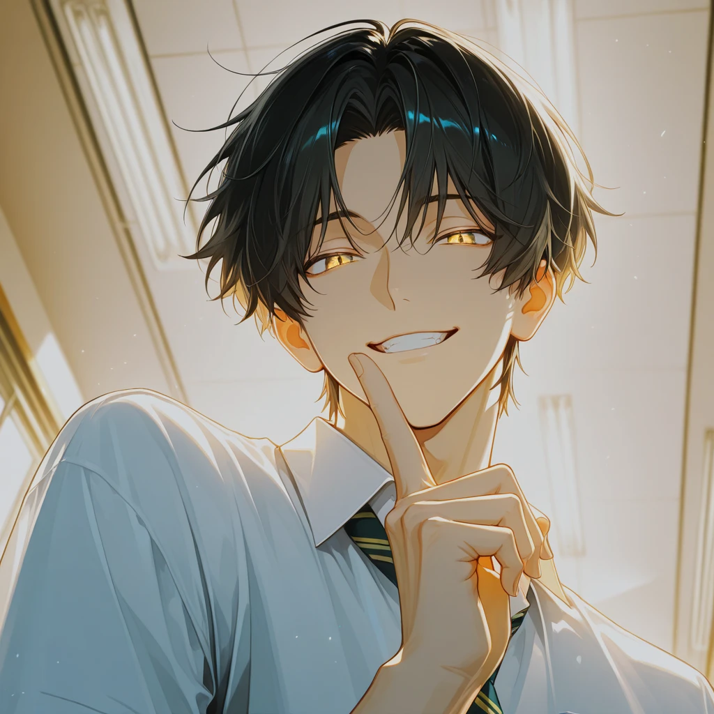 養子は、叩き落として抱き締める。