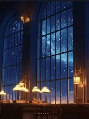 Happasanndayo의 夜の図書館。